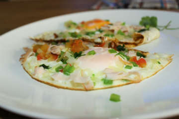 Huevos a la plancha con verduras