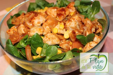 Ensalada de pollo con salsa de soja | Recetas saludables de el Chef-Coach. El Plan de Tu Vida