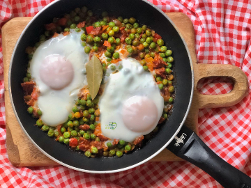 guisantes huevos web
